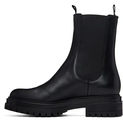 Gianvito Rossi Chester Leather Chelsea Boots In Black