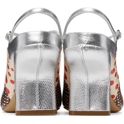 Dries Van Noten Pumps Polka Dot Mixed Textures Patchwork In Multi