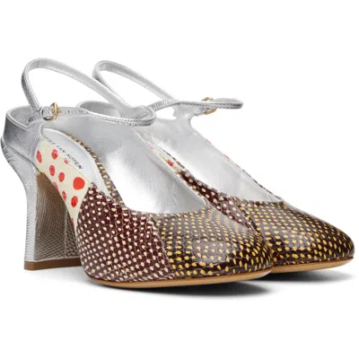 Dries Van Noten Pumps Polka Dot Mixed Textures Patchwork In Multi