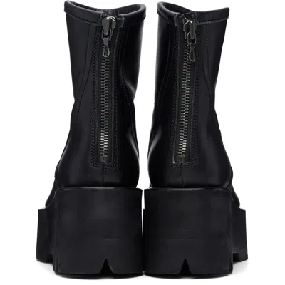 Julius Black Engineer Boots In Black