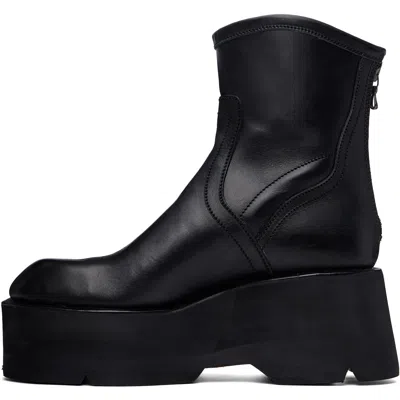 Julius Black Engineer Boots In Black