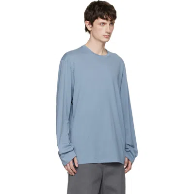 Rier Blue Long Sleeve T-shirt In Blue