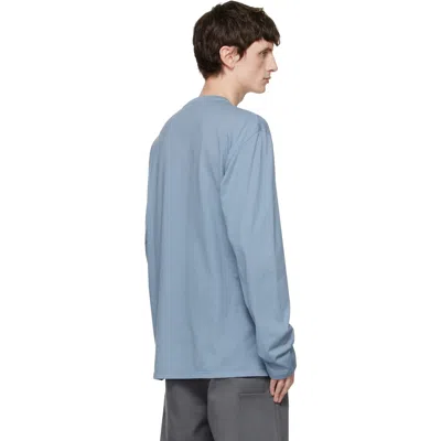 Rier Blue Long Sleeve T-shirt In Blue