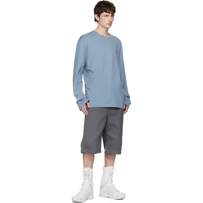 Rier Blue Long Sleeve T-shirt In Blue