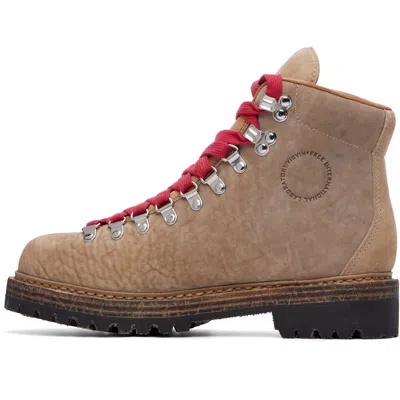 Visvim Whymper Lace-up Ankle Boots In Nude