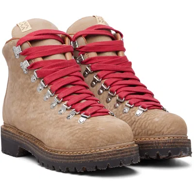 Visvim Whymper Lace-up Ankle Boots In Nude