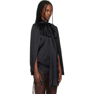 Commission Black Double Blouse In Black