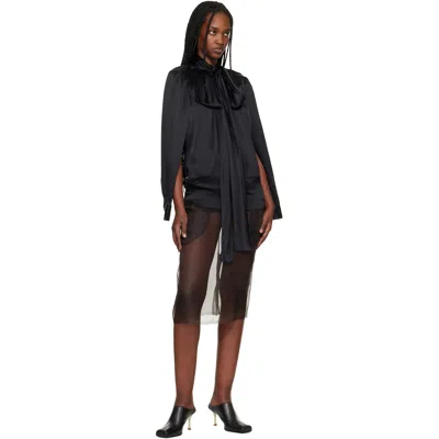 Commission Black Double Blouse In Black