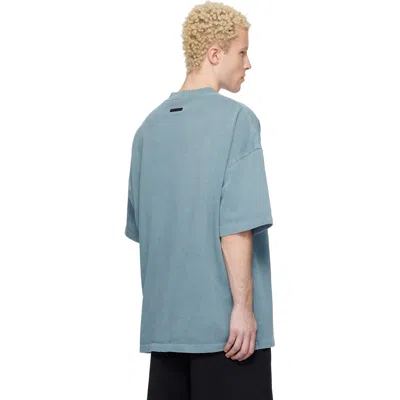 Essentials Blue Campus 90s Short Sleeve T-shirt In Blue
