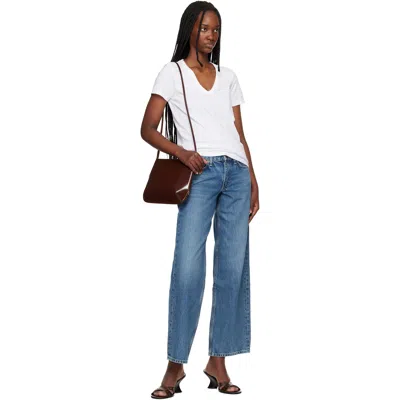 Rag & Bone The Vee Slub Pima Cotton-jersey T-shirt In Bright White