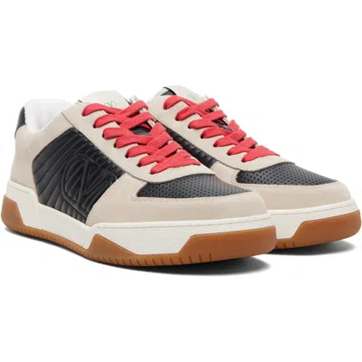 Valentino Garavani Sneakers Contrasting Panels Perforated Detailing Rubber Sole In Multi