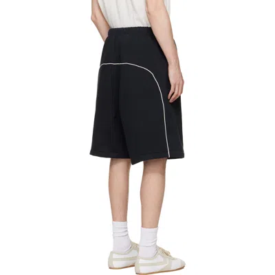 Essentials Black Active Trace Relaxed Shorts In Black