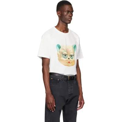Valentino Cotton T-shirt With Le Chat De La Maison Print In White