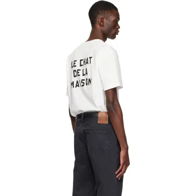 Valentino Cotton T-shirt With Le Chat De La Maison Print In White