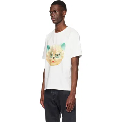Valentino Cotton T-shirt With Le Chat De La Maison Print In White