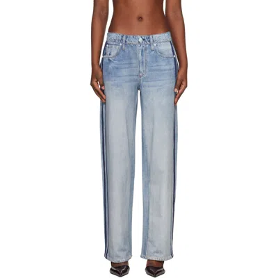 Rag & Bone Rb Miramar Wide Leg Track Jeans In Blue