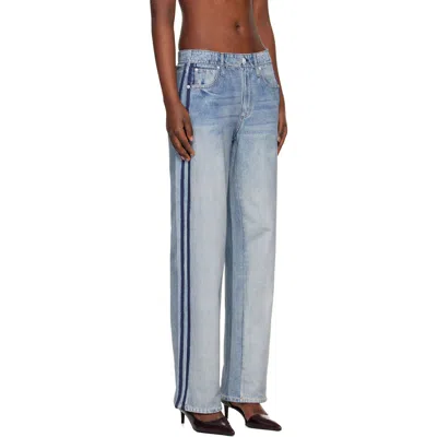Rag & Bone Rb Miramar Wide Leg Track Jeans In Blue