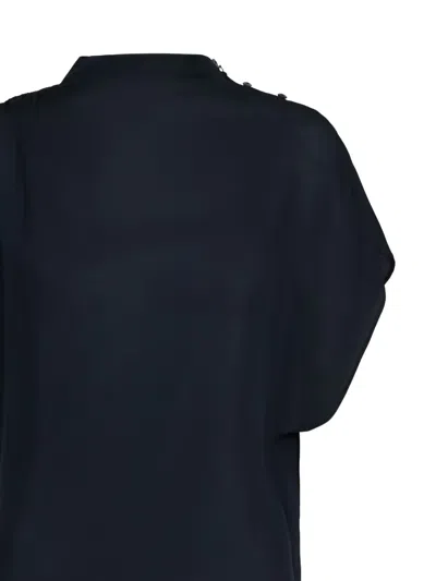 Twp Draped Top In Blue