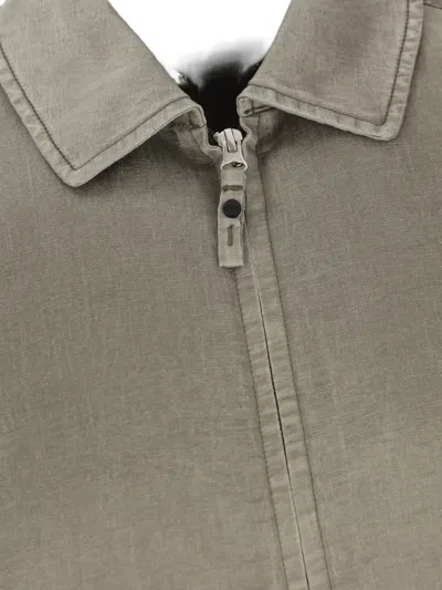Massimo Osti Studio Logo-patch Zip-up Jacket In Gray