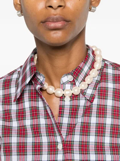 N°21 Check-pattern Button-down Shirt In Multi
