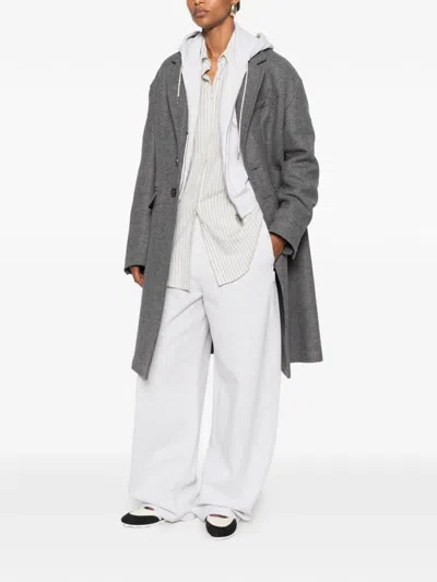 Dsquared2 Single-breasted Notched-lapel Coat In Gray