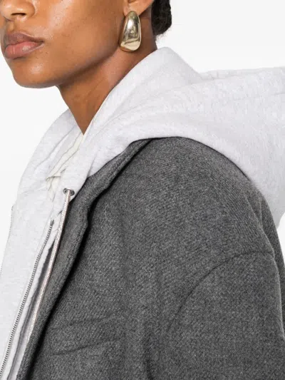 Dsquared2 Single-breasted Notched-lapel Coat In Gray