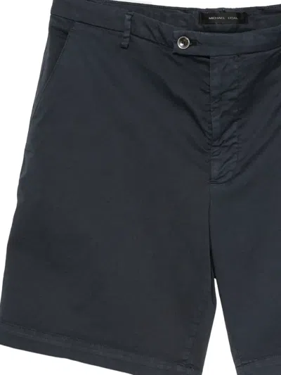 Michael Coal Belt-loop Button-fastening Shorts In Blue