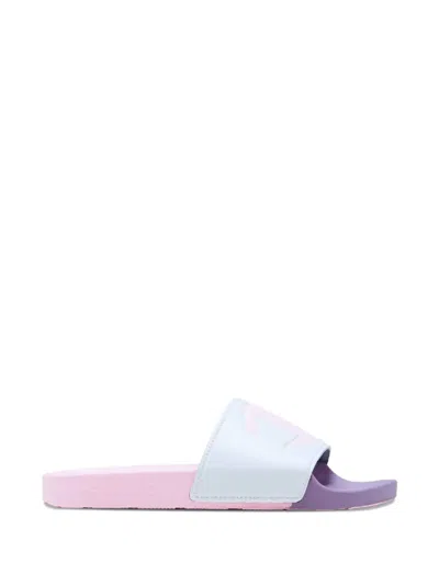 Champion Split Logo-embossed Slides In Multi