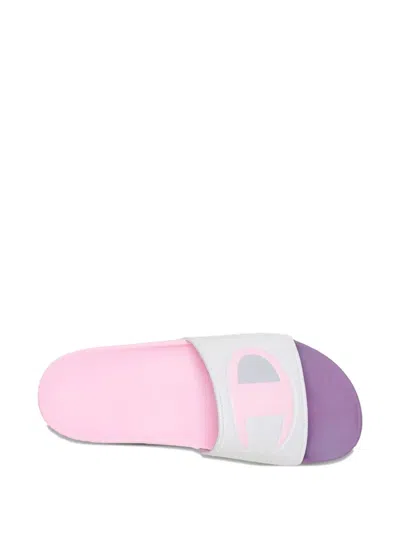 Champion Split Logo-embossed Slides In Multi