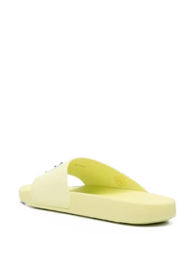 Givenchy Logo-patch Slide Sandals In Yellow