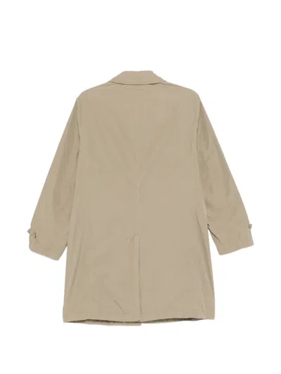 Aspesi Long-sleeve Buttoned Coat In Brown
