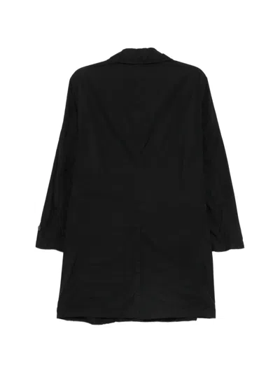 Aspesi Button-up Collared Coat In Black