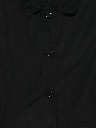 Aspesi Button-up Collared Coat In Black