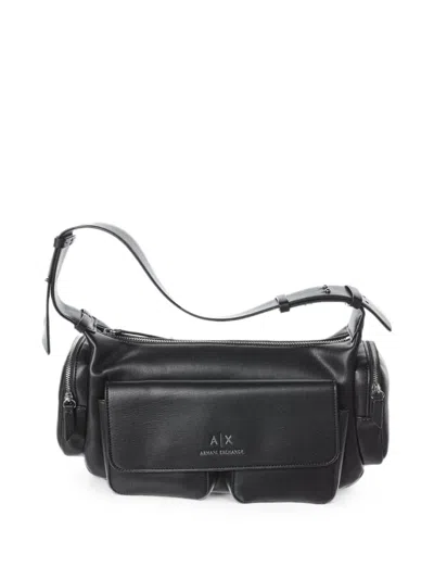 Armani Exchange Multi-pocket Shoulder Bag In Neutral
