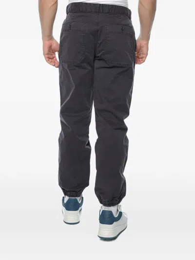 Armani Exchange Elasticated-cuff Trousers In Black