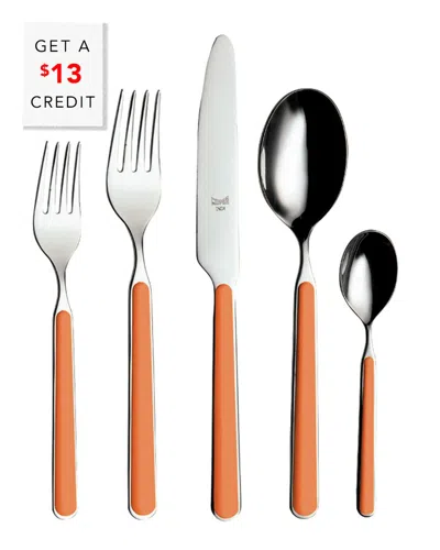 Mepra Place 5pc Flatware Set With $11 Credit In Brown