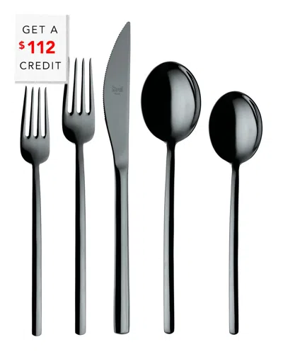 Mepra 20pc Flatware Set With $112 Credit In Black