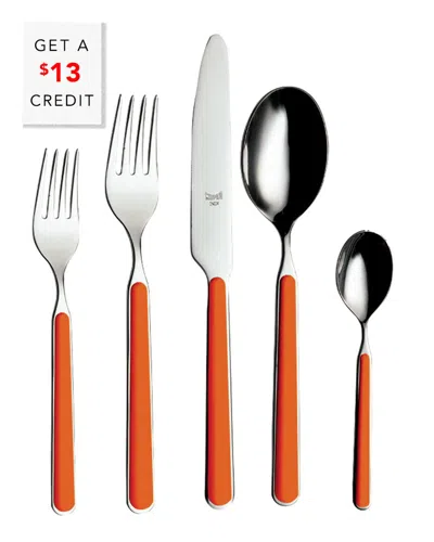 Mepra Place 5pc Flatware Set With $11 Credit In Orange