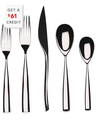 Mepra 20pc Flatware Set With $61 Credit In Black