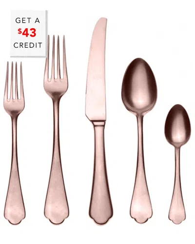 Mepra 20pc Flatware Set With $43 Credit In Pink