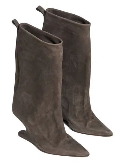 Rick Owens Cantilever Sharp Flared Boots In Multi