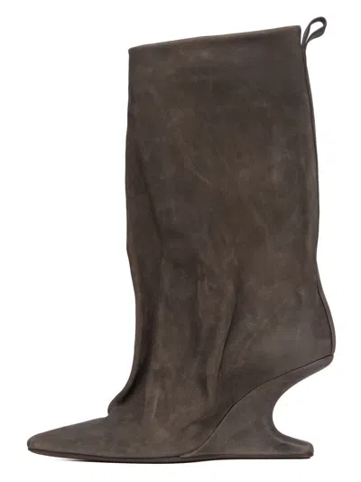 Rick Owens Cantilever Sharp Flared Boots In Multi