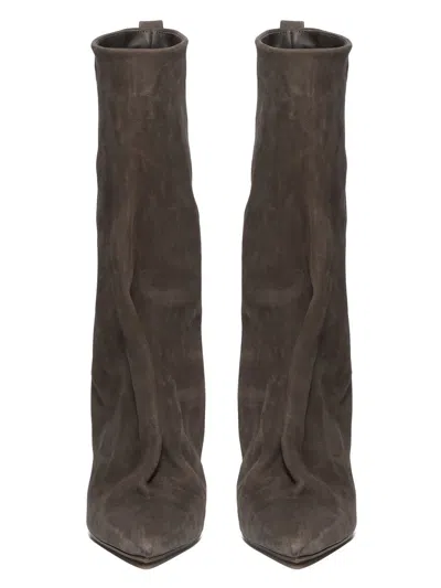 Rick Owens Cantilever Sharp Flared Boots In Multi