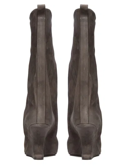 Rick Owens Cantilever Sharp Flared Boots In Multi