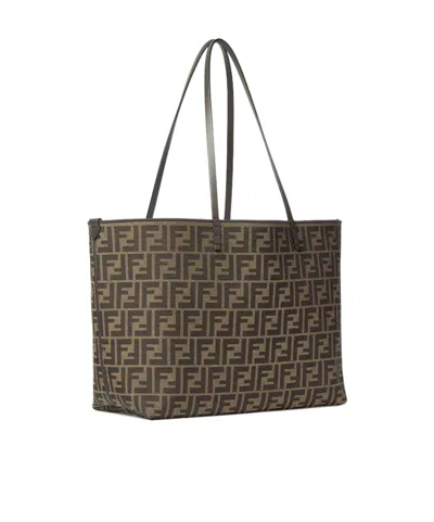 Fendi Roll Medium In Gray