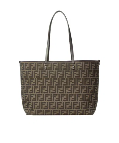 Fendi Roll Medium In Gray