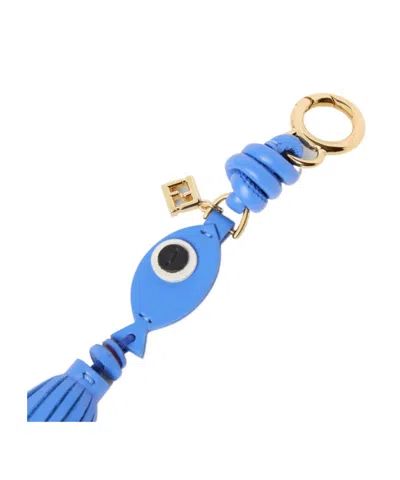 Fendi Fish Charm In Blue