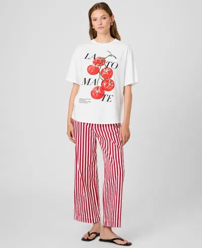French Connection La Tomate Oversize Cotton Graphic T-shirt