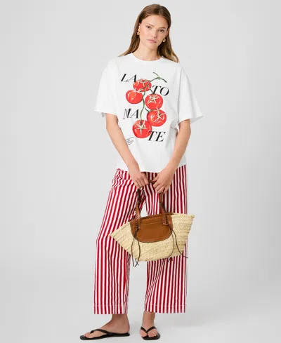 French Connection La Tomate Oversize Cotton Graphic T-shirt