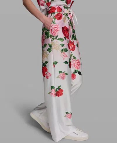 Karl Lagerfeld Women's Printed Pull-on Pants In Multi